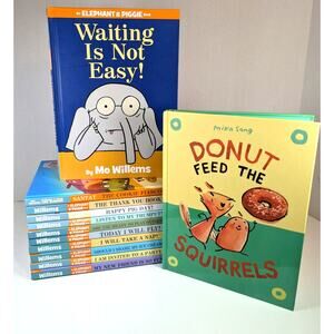 Lot of 11 ELEPHANT and PIGGIE Books Series by Mo Willems + bonus book HC